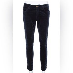 Louis Vuitton Navy Blue Corduroy Side Zip Pant